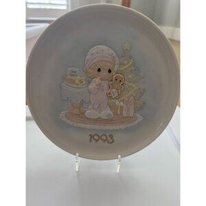 Vintage 1993 Precious Moments "Wishing You The Sweetest Christmas" Collectors Pl